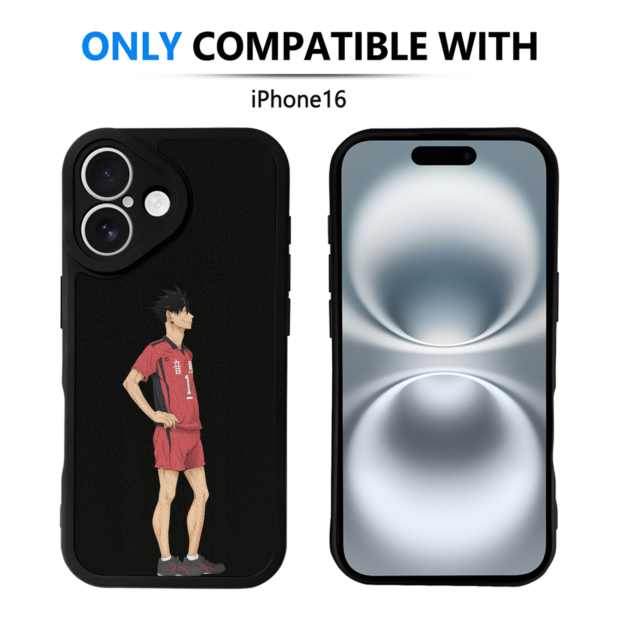 （画像用） ハイキュー!! Haikyu!! 【iPhone 16シリーズ対応】シリコンスマホケース（レザー調） 材質：シリコン